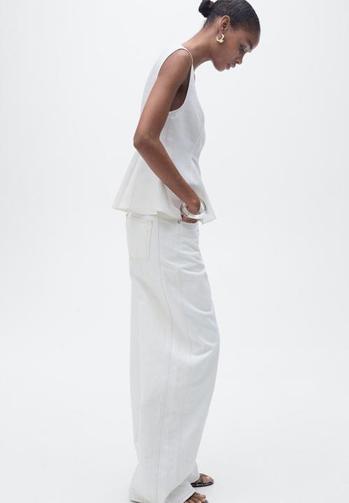 MANGO - Top Pep - Light Beige
