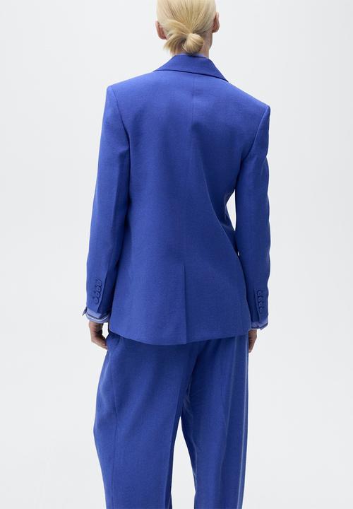 MANGO - Blazer Palma - Medium Blue