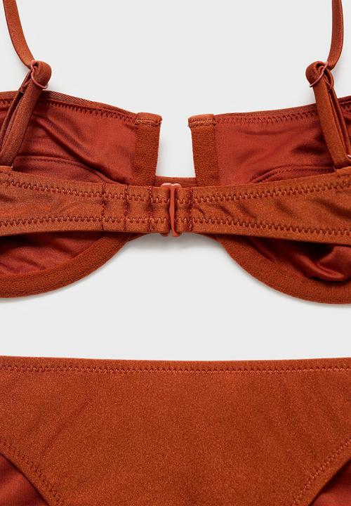 MANGO - Bikini Top Ada - Medium Orange
