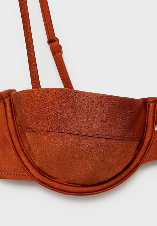MANGO - Bikini Top Ada - Medium Orange