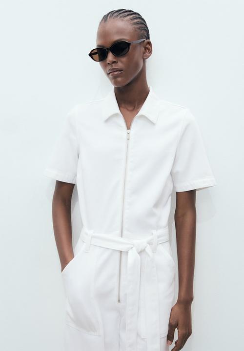 MANGO - Jumpsuit Norma - White