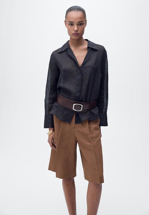 MANGO - Bermudas Argelia - Dark Brown