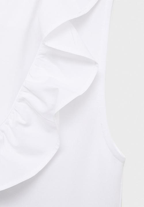 MANGO - Top Volant - White