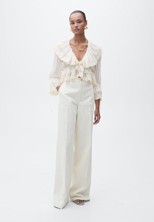 MANGO - Blouse Bambina - Light Beige
