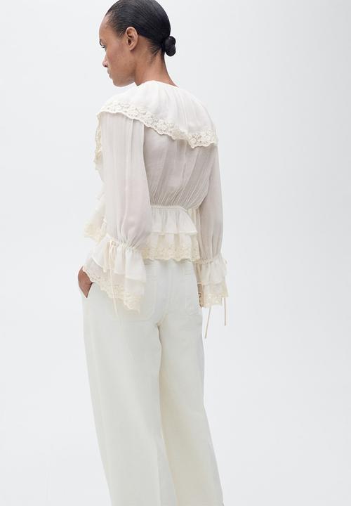 MANGO - Blouse Bambina - Light Beige