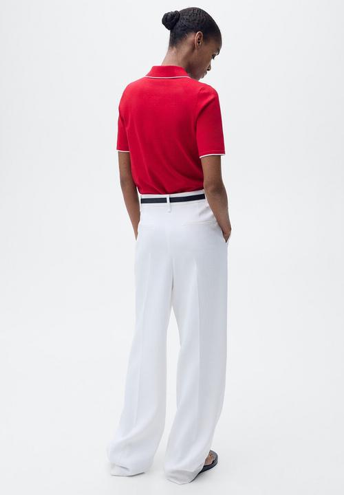 MANGO - Sweater Piped - Red