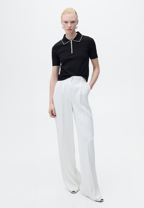 MANGO - Sweater Piped - Black
