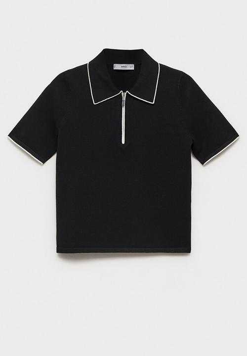 MANGO - Sweater Piped - Black