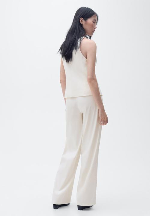 MANGO - Trousers Ana - Light Beige