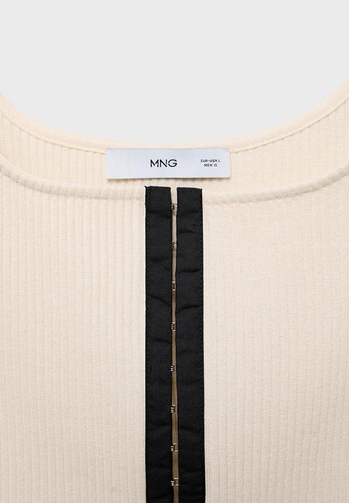 MANGO - Top Sune - Light Beige