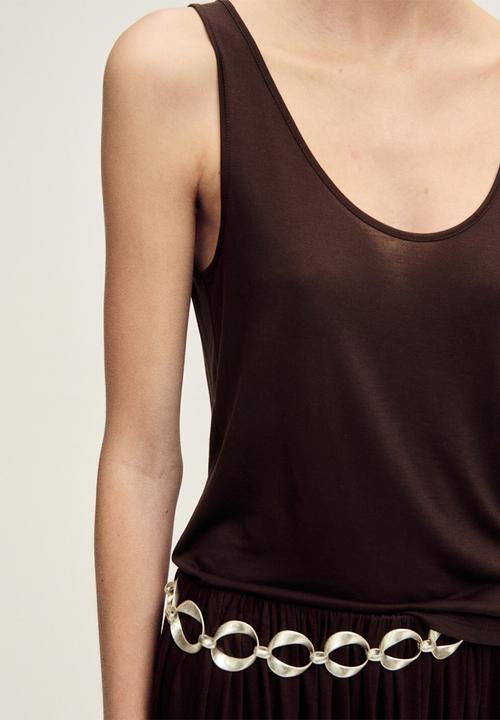 MANGO - Top Kali - Dark Brown