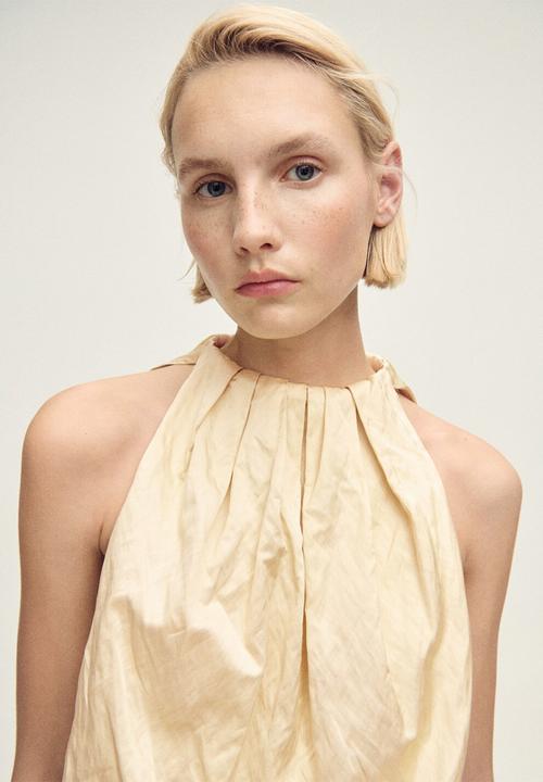 MANGO - Blouse Glovi - Light Beige