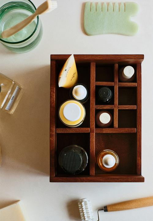 H&M - Small wooden organiser - dark brown