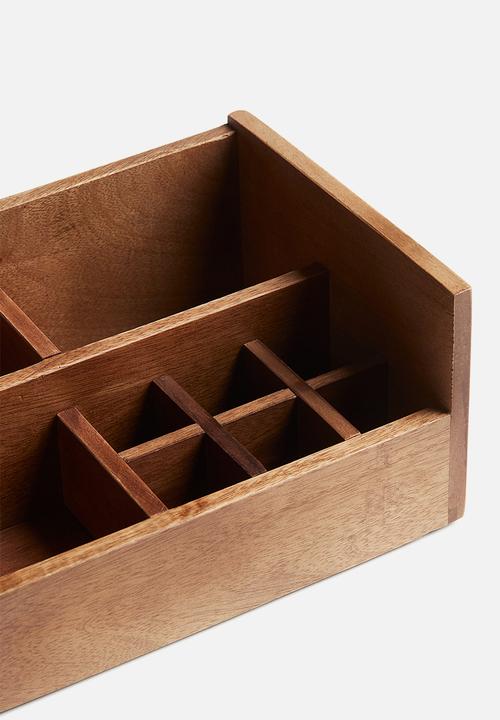 H&M - Small wooden organiser - dark brown