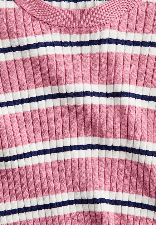 H&M - Rib-knit jumper - pink striped