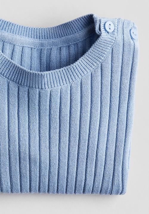 H&M - Rib-knit jumper - light dusty blue