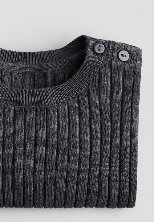 H&M - Rib-knit jumper - dark grey