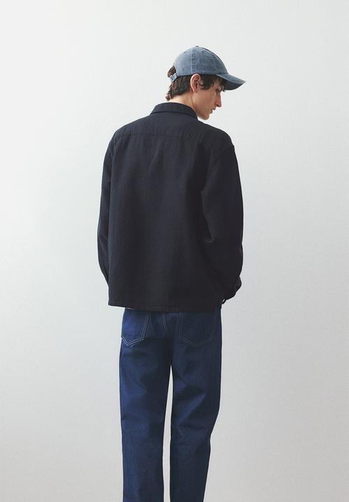 H&M - Regular fit textured shirt - black