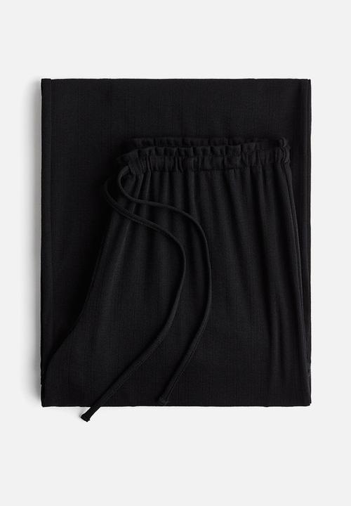 H&M - Pointelle pyjama bottoms - black
