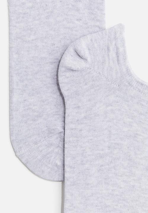 H&M - 7 pack trainer socks - light grey marl