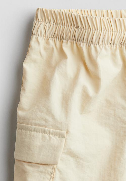 H&M - Cargo joggers - light yellow