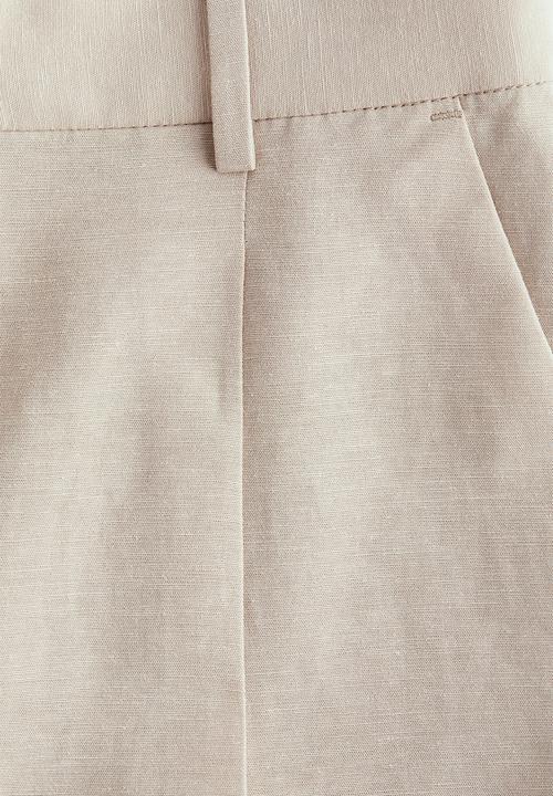 H&M - Linen-blend shorts - light beige