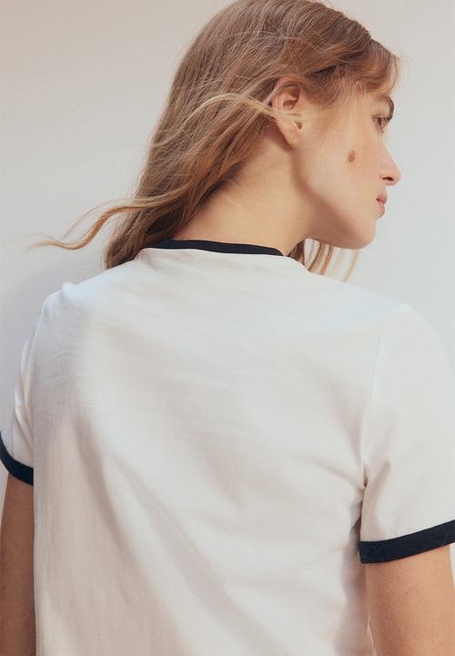 H&M - Printed t-shirt - cream lucky stars