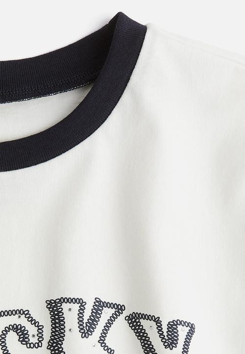 H&M - Printed t-shirt - cream lucky stars
