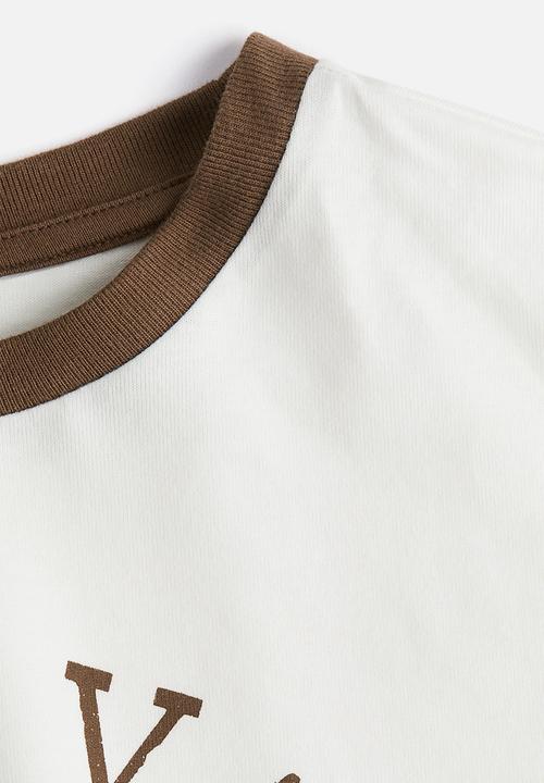 H&M - Printed t-shirt - cream horses