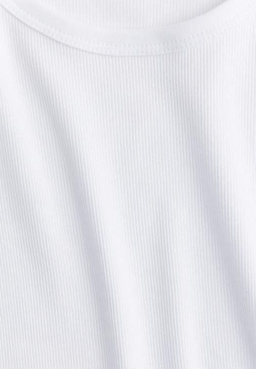H&M - Ribbed t-shirt - white