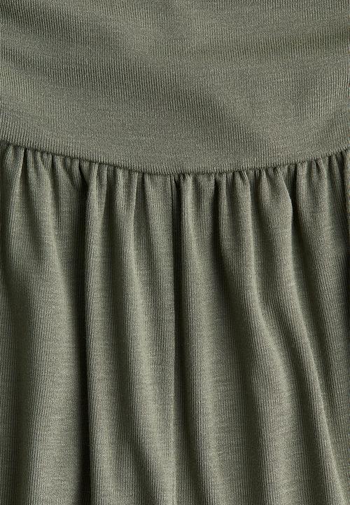 H&M - Gathered viscose shorts - khaki green