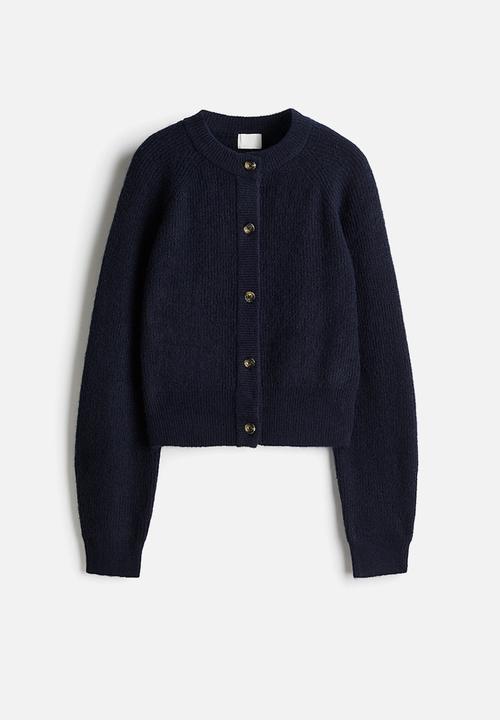H&M - Rib-knit cardigan - navy blue