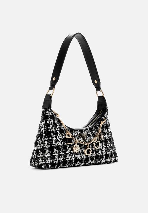 GUESS - Everlee top zip shoulder bag - black