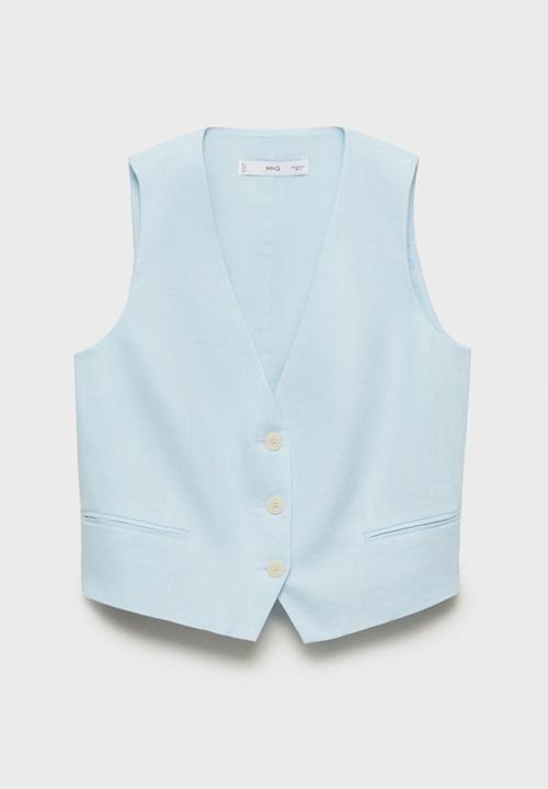 MANGO - Vest Boreli - Light Pastel Blue