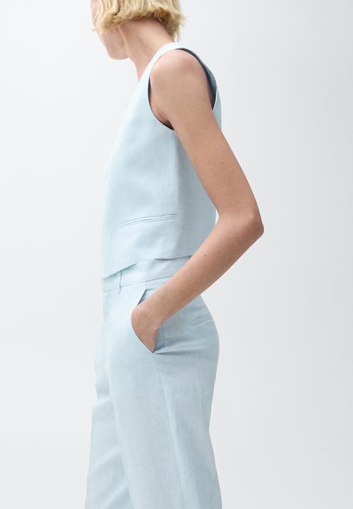 MANGO - Vest Boreli - Light Pastel Blue