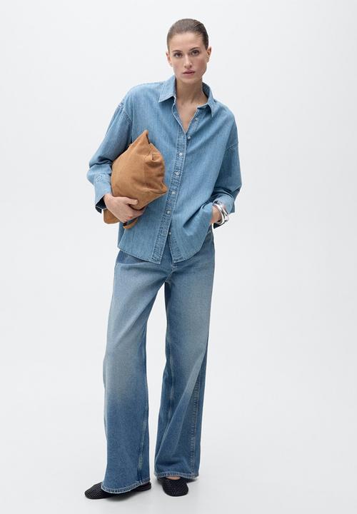 MANGO - Shirt Cahuita - Open Blue