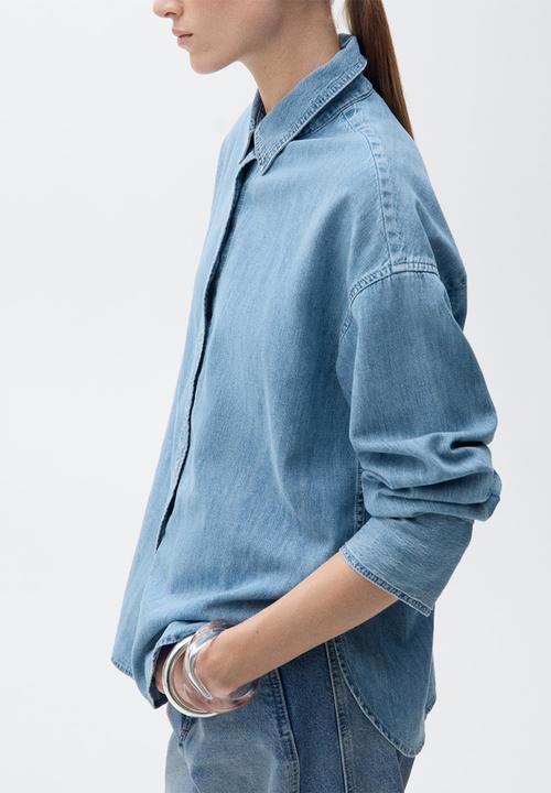 MANGO - Shirt Cahuita - Open Blue
