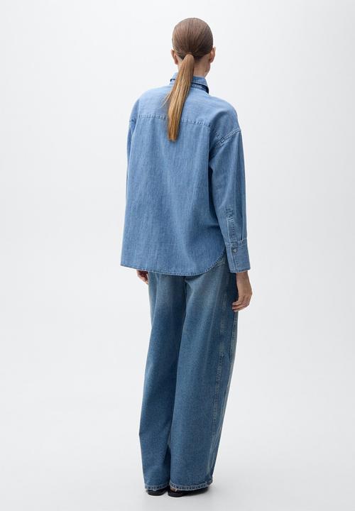 MANGO - Shirt Cahuita - Open Blue