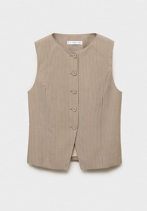 MANGO - Vest Vivian - Medium Brown