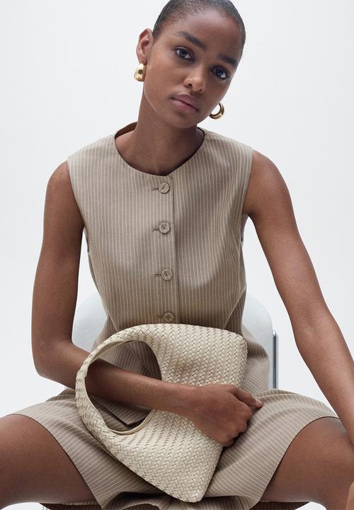 MANGO - Vest Vivian - Medium Brown
