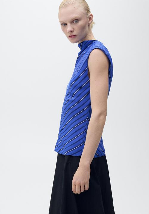 MANGO - Blouse Noeli - Medium Blue