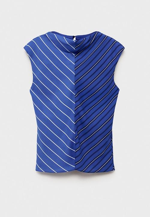 MANGO - Blouse Noeli - Medium Blue
