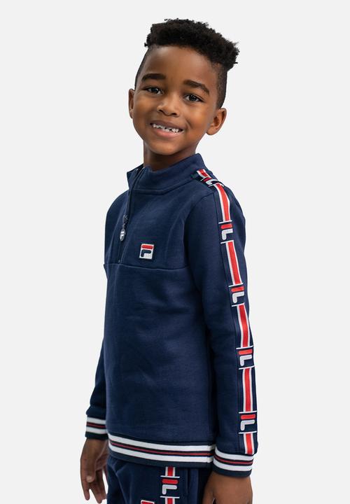 FILA - Foster 3/4 Zip Sweater-Fila Blue