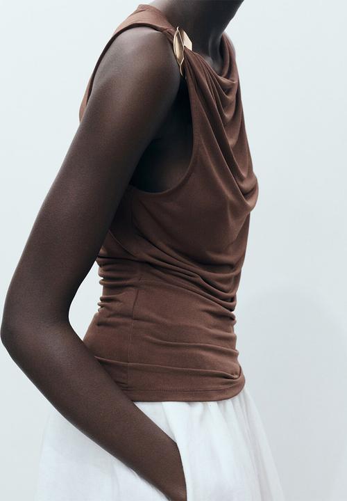 MANGO - Top Mile - Dark Brown