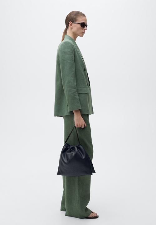 MANGO - Trousers Musgo - Medium Green