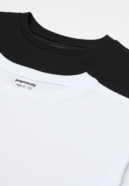Pop Candy - 2 Pack tee - black & white