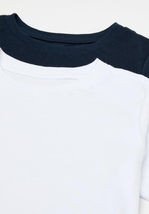 Pop Candy - 2 Pack tee - white & navy