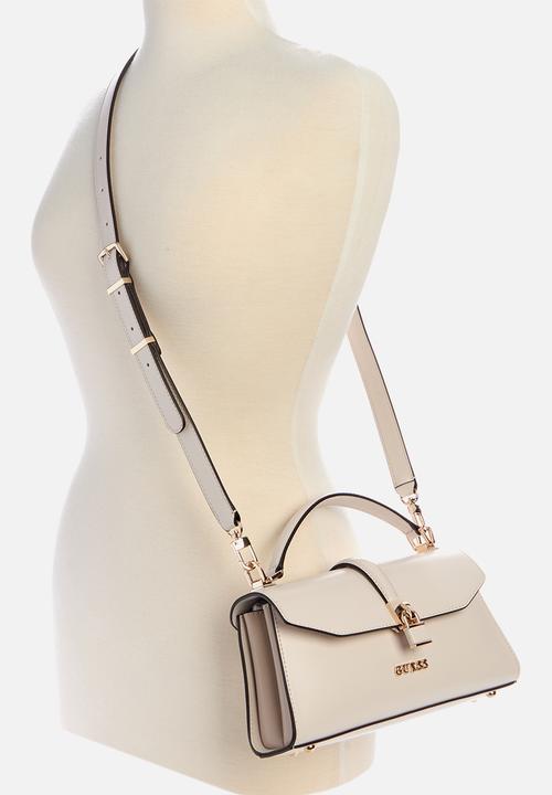 GUESS - Queensland top handle flap - off white/taupe