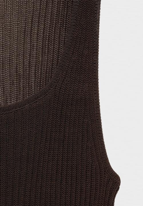 MANGO - Top Geranio - Dark Brown