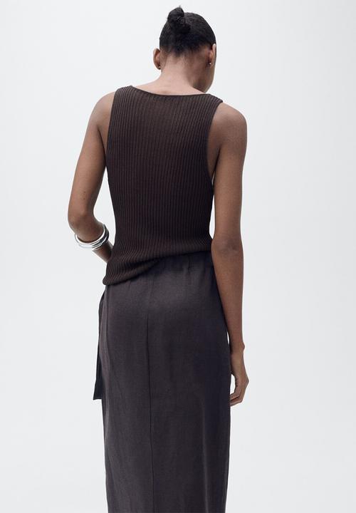 MANGO - Top Geranio - Dark Brown